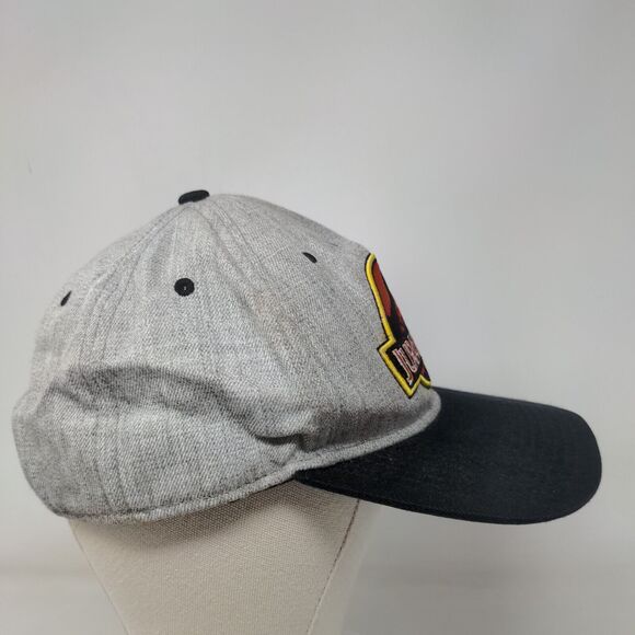 Jurassic Park Snapback Hat Gray One Size Embroidered Colorblock - Picture 4 of 8